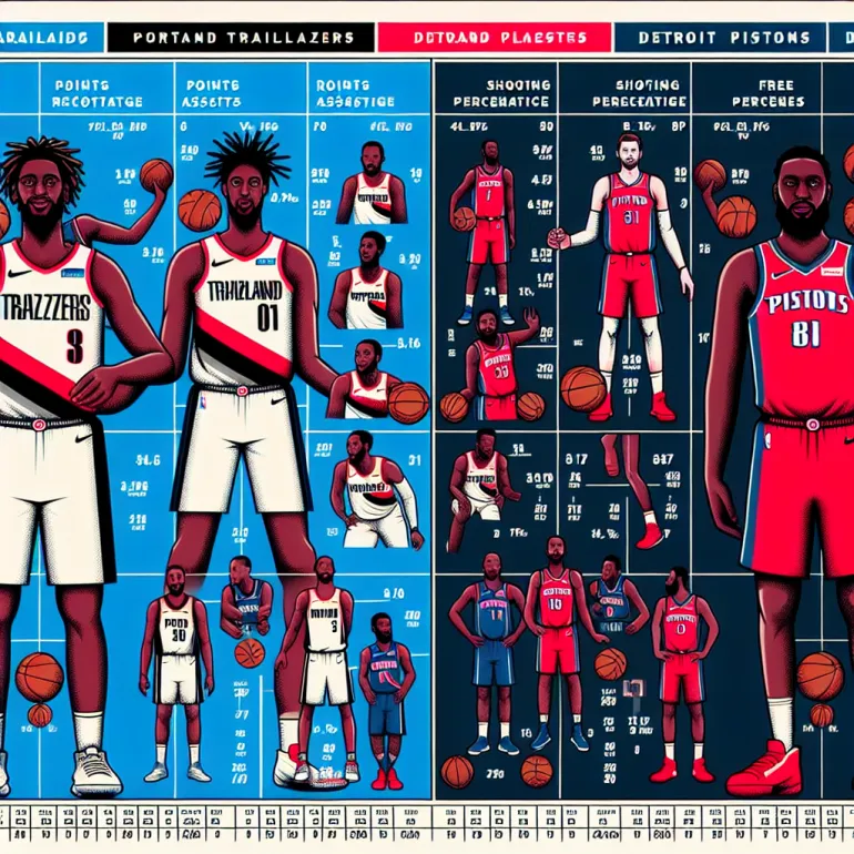 Портленд Трэйл Блэйзерс и Детройт Пистонс: Сравнение Статистики Игроков